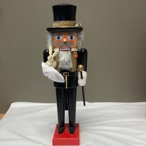 Black and Red Nutcracker Holiday Figurine - Decorative Home Accent